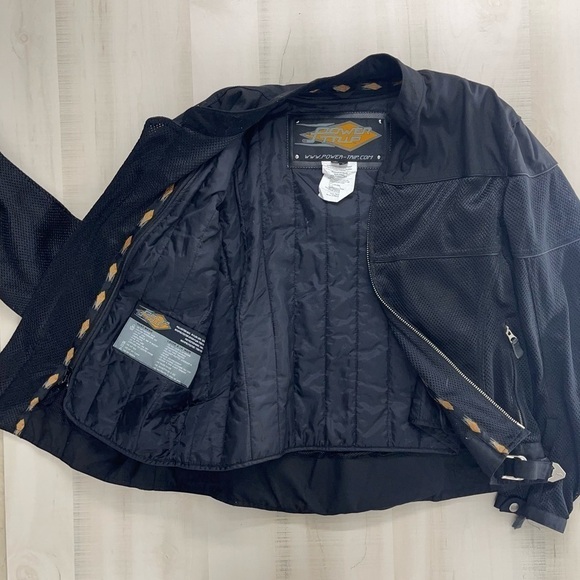 POWER TRIP men’s racing motorcycle jacket black L - Picture 6 of 11